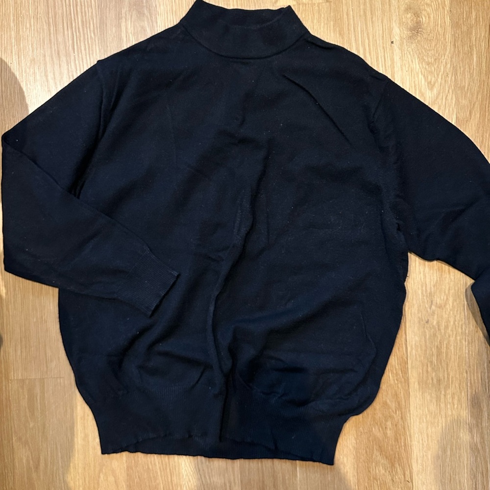 Mango Black Turtleneck Sweater